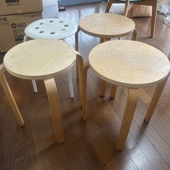 【差し上げます】IKEAスツール4脚 