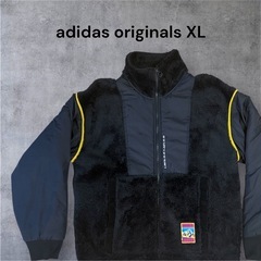 adidas アディダス アドベンチャーシェルパジャケット ボア ブラック XLの画像