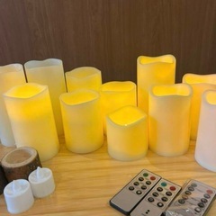 LEDキャンドル11個+ミニ2個セット　リモコン・電池付きの画像