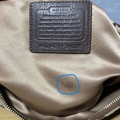 COACH コーチ　シグネチャー ショルダーバック　キャンバス x レザー　F24032　コゲ茶の画像