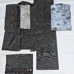 本場大島紬　男物アンサンブル襦袢付き　未使用品