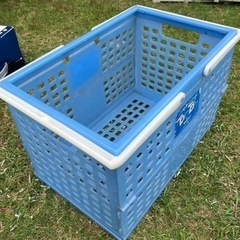 【災害対策に】キャンプ アウトドア用品 ウォータージャグ 折りたたみカゴ 2点セットの画像