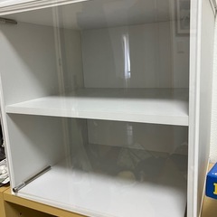 2段収納ボックス アクリル板付き