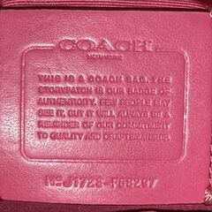 COACH コーチ　シグネチャー ショルダーバック　PVCレザー　 F58297　茶/ピンクの画像