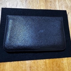 最終価格！二つ折りブラックレザー財布の画像