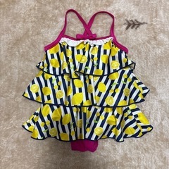80サイズ ワンピース水着　スイムウェア　かわいいレモン柄♪