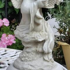 ガーデン オーナメント 小鳥 エンジェル ローズの画像