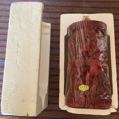 巨大　赤いろうそくセット　カメヤマキャンドルの画像