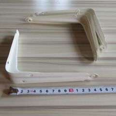 L型棚受け 白 150 x 120mm 6個の画像