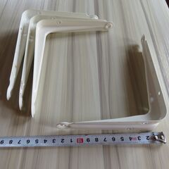L型棚受け 白 150 x 120mm 6個の画像