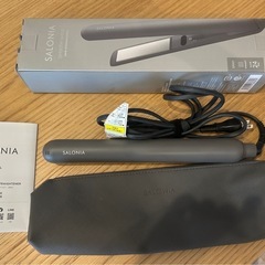【定価13,200円 美品】サロニア スムースシャイン ストレートヘアアイロン グレー 24mmの画像