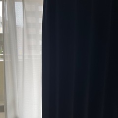 受け渡し先決定遮光ネイビーカーテン・レースカーテンの画像