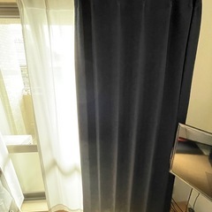 受け渡し先決定遮光ネイビーカーテン・レースカーテンの画像