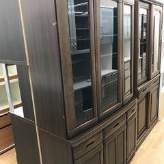 ★リユースのサカイ春日部店★KJ10580  食器棚 茶色 H1...
