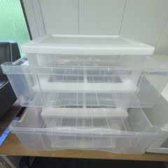 【リサイクルサービス八光】幅54㎝　4段　収納クリアチェストの画像