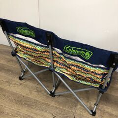 Coleman コールマン ファンチェアダブル 2000013117 フェスウェーブ グリーン 70kg×2 キャンプ アウトドア 椅子 2人掛け 25f菊の画像