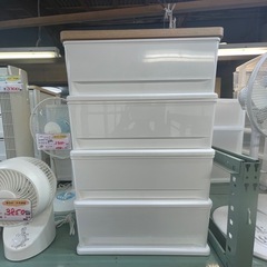 【リサイクルサービス八光】幅53㎝　天板木目調　4段収納チェスト