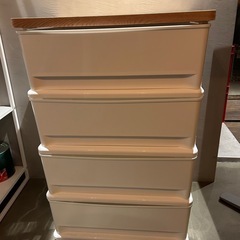 木製天板チェスト/4段