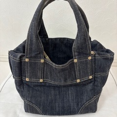 レア品 CHANEL デニム ハンドバッグの画像