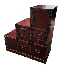 茶箪笥 古家具 W90×H87×D45cm