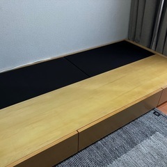 【0円 お譲りします】 シングルベッド 収納引き出し付きの画像