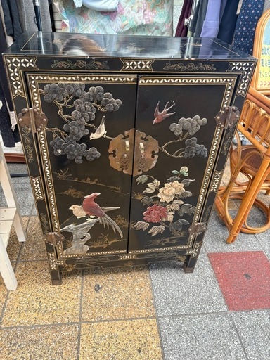 李朝家具　中国家具　螺鈿細工　天然石彫刻