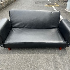 [512]￥3300(税込)2人掛けソファブラックの画像