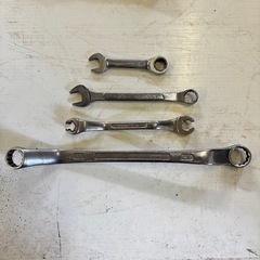 工具4点セット／ショートギアレンチ／ラチェットめがねレンチ／フレ...