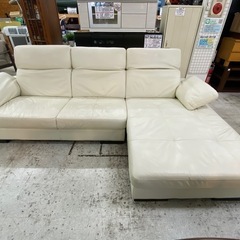 【愛品館 江戸川店 】総本革 ワイドカウチソファ Leatherworld（レザーワールド）の画像