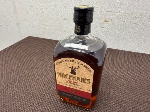 MACPHAIL‘S　マクファイルズ　未開封　４０度　ピュアモルト　ウイスキー　７５０ml　古酒　１５年　