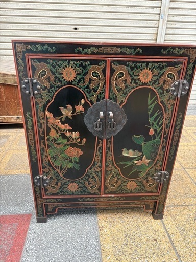 中国 アンティーク キャビネット 李朝家具 中国家具 象嵌 和