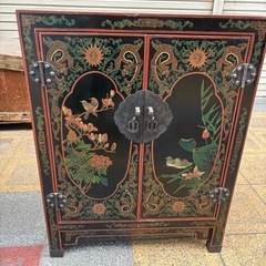 中国　アンティーク　キャビネット　李朝家具　中国家具　象嵌　和モ...