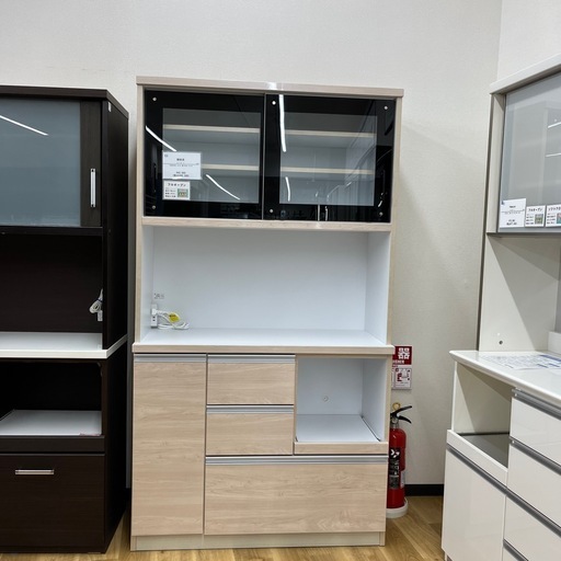 関家具 レンジボード ナチュラル×ホワイトのご紹介です！