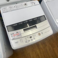 リサイクルショップどりーむ鹿大前店　No1337　洗濯機　AQUA　2021年製　4.5㎏容量　一人暮らしにおすすめ♪の画像