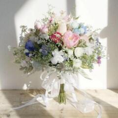 【ウェディングブーケ💐】ヘッドドレス付きの画像