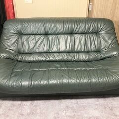 ソファ　3人掛け　革　中古