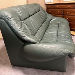ソファ　3人掛け　革　中古の画像
