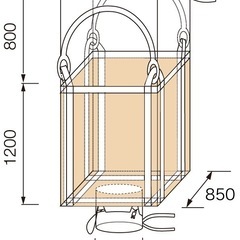 フレコンバッグ　コンテナバッグ　860L 2000kgの画像