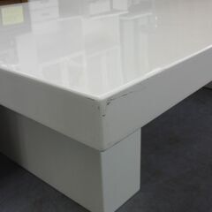 ダメージ多め センターテーブル 120×80×36cm 白エナメル 大型 ローテーブル  札幌 手稲の画像