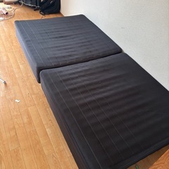 :脚付きマットレスベッド ブラック シングル