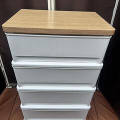 ニトリ　木目調天板　4段チェスト