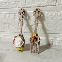 スプーン＆フォーク♡フラワーアレンジメントの画像