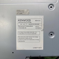 KENWOOD ケンウッド　MDV-313 ワンセグ USB DVD メモリーナビ 地図2009年　動作確認済み　241129042の画像