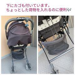 【Apricaアップリカ】ラクーナ（ブラック）両対面式ベビーカー／軽量5kg台✨使用感あり
の画像