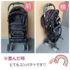 【Apricaアップリカ】ラクーナ（ブラック）両対面式ベビーカー／軽量5kg台✨使用感あり
の画像