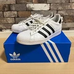 adidas スーパースター　ホワイト　27cm  　アディダス...