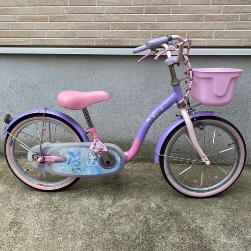 ソフィア18インチ女の子自転車子供用自転車カゴサドル交換済み