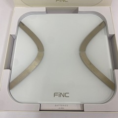 【未使用】FiNC 体組成計 体重計 アプリ 多機能 ダイエット 健康管理 体脂肪 薄型デジタル ヘルスメーターコンパクト ホワイト#31624-2の画像
