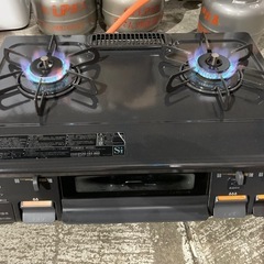 プッシュ式　パロマ　LPガスコンロ　プロパンガス　屋外洗剤清掃済...
