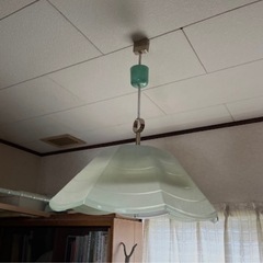 【無料】昭和レトロ 吊り下げ照明（電球付き・直径約50cm）引き...